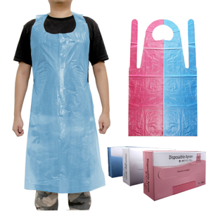 Adults Easy To Wear Blue PE Aprons