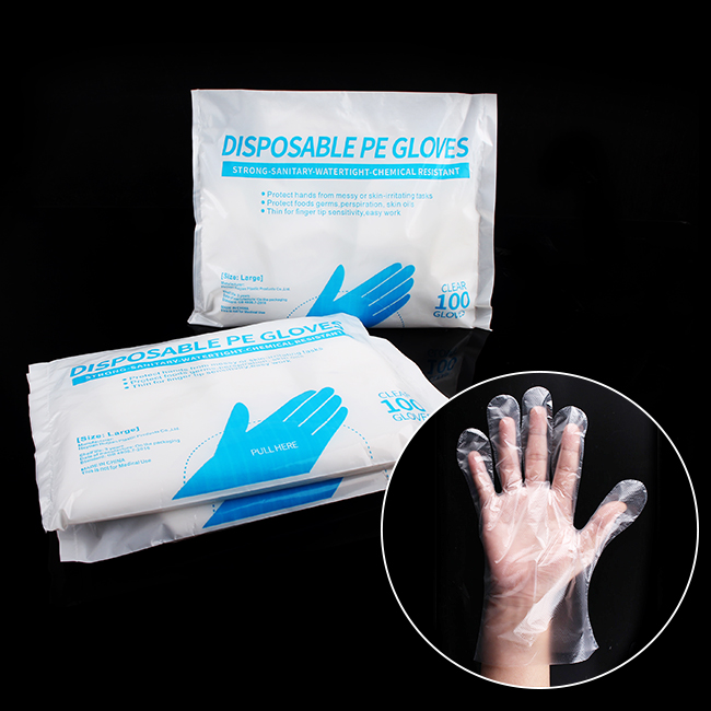 PE Compostable Disposable Gloves For Handling Meat